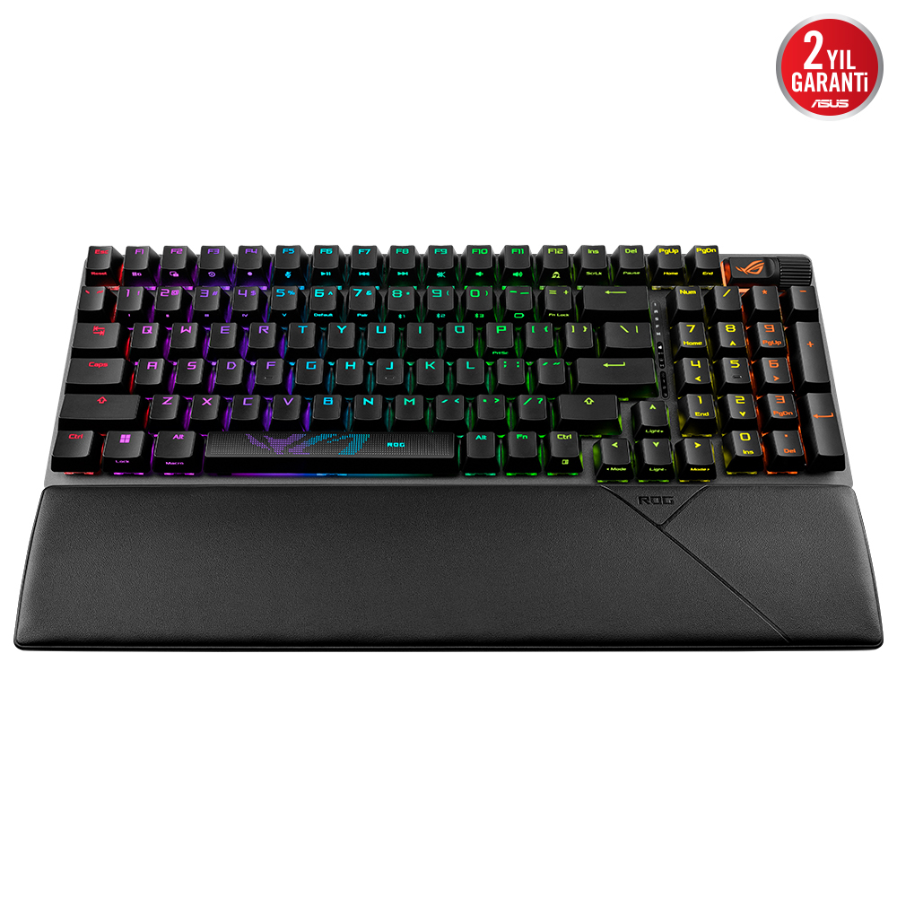 ASUS ROG Strix Scope II 96 Wireless RX PBT UK Red Switch RGB Siyah Gaming (Oyuncu) Klavye