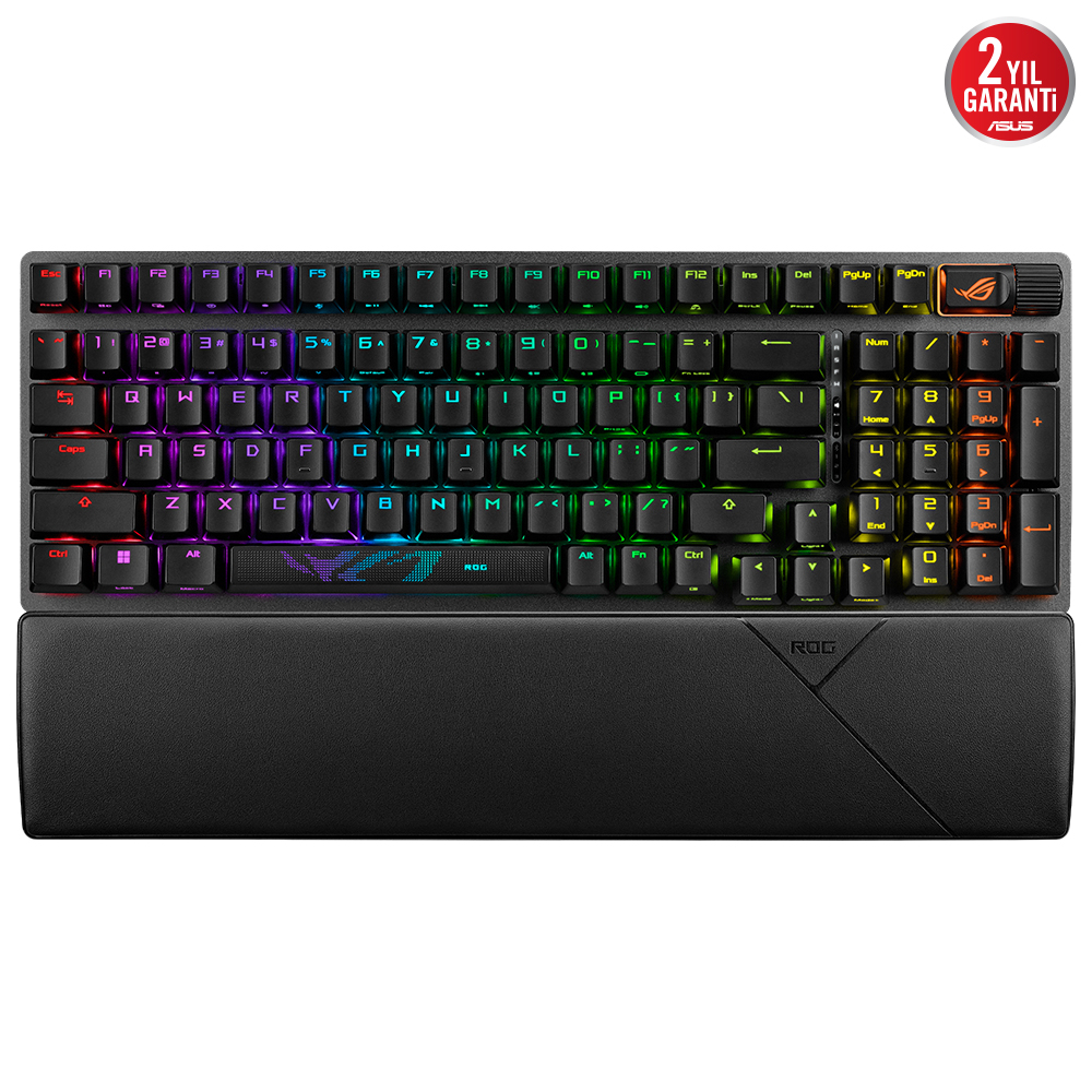 ASUS ROG Strix Scope II 96 Wireless RX PBT UK Red Switch RGB Siyah Gaming (Oyuncu) Klavye