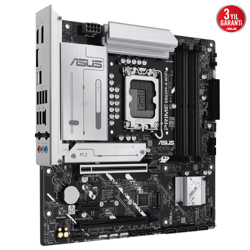 ASUS PRIME B860M-A WiFi Soket 1851 DDR5 8666MHz mATX Gaming (Oyuncu) Anakart