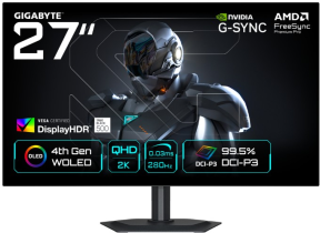 GIGABYTE MO27Q28G 27″ 280Hz 0.03ms HDMI DP G-Sync QHD HDR500 WOLED Gaming Monitör
