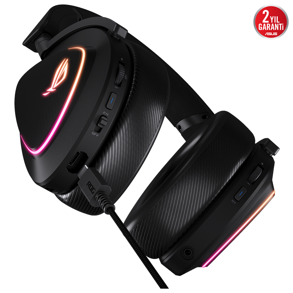 ASUS ROG Delta II Wireless 2.4GHz/Bluetooth Kablosuz Siyah Gaming (Oyuncu) Kulaklık