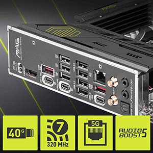 MSI MAG X870E TOMAHAWK WIFI AM5 DDR5 8400MHZ(OC) USB4 4x M.2 HDMI 2X DP 5G ATX Gaming (Oyuncu) Anakart