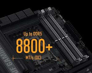 ASUS TUF B860M-PLUS Intel B860 Soket 1851 DDR5 8800+(OC)MHz mATX Gaming Anakart