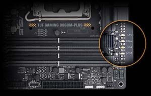 ASUS TUF B860M-PLUS Intel B860 Soket 1851 DDR5 8800+(OC)MHz mATX Gaming Anakart