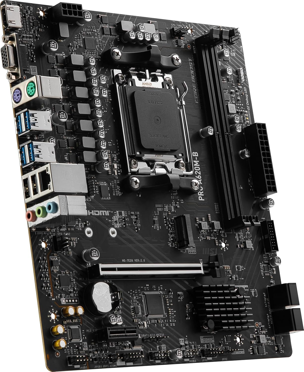 MSI Pro A620M-B AMD A620 AM5 Soket DDR5 6800(OC)MHz mATX Anakart
