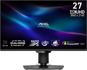 MSI MAG 274UPDF E16M 27″ 160Hz 0.5ms  3840x2160 (UHD) 16:9 Flat Rapid IPS Mini Led  Adaptive-Sync Pivot Gaming Monitor