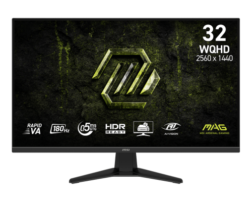 MSI MAG 325QF E18V 31.5″ 180Hz 0.5ms 2560x1440 (WQHD) 16:9 Flat Rapid VA Adaptive-Sync Gaming Monitor