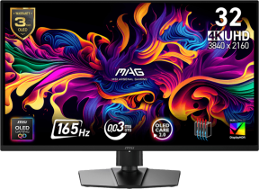 MSI MAG 322UP QD-OLED E16 31.5″ 165Hz 0.03ms 3840x2160 (UHD) 16:9 FLAT QD-OLED  FREESYNC PREMIUM PRO PIVOT Gaming Monitor