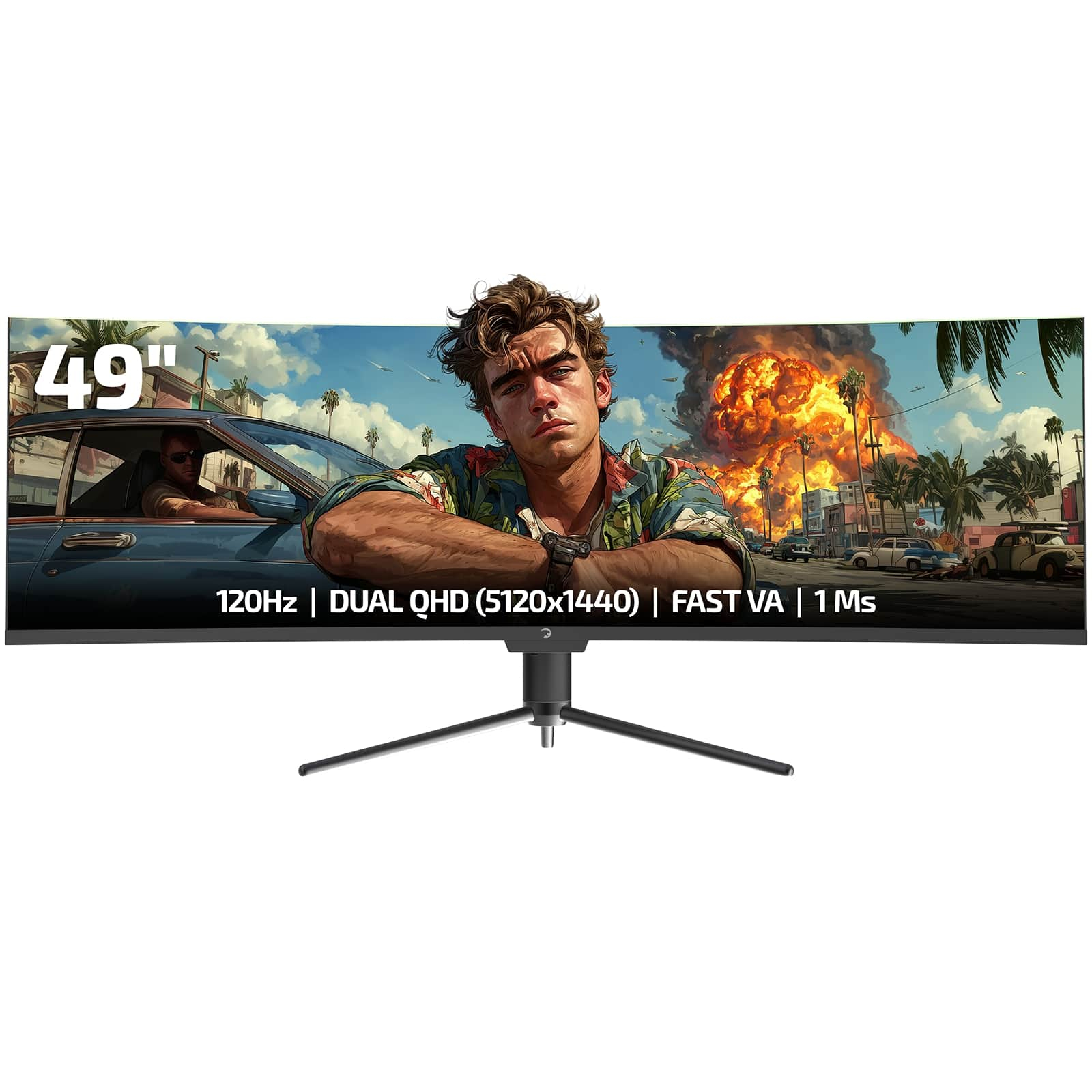 GamePower Kora DQ49 49″ 120Hz Dual QHD RGB Fast VA Curved Gaming Monitör