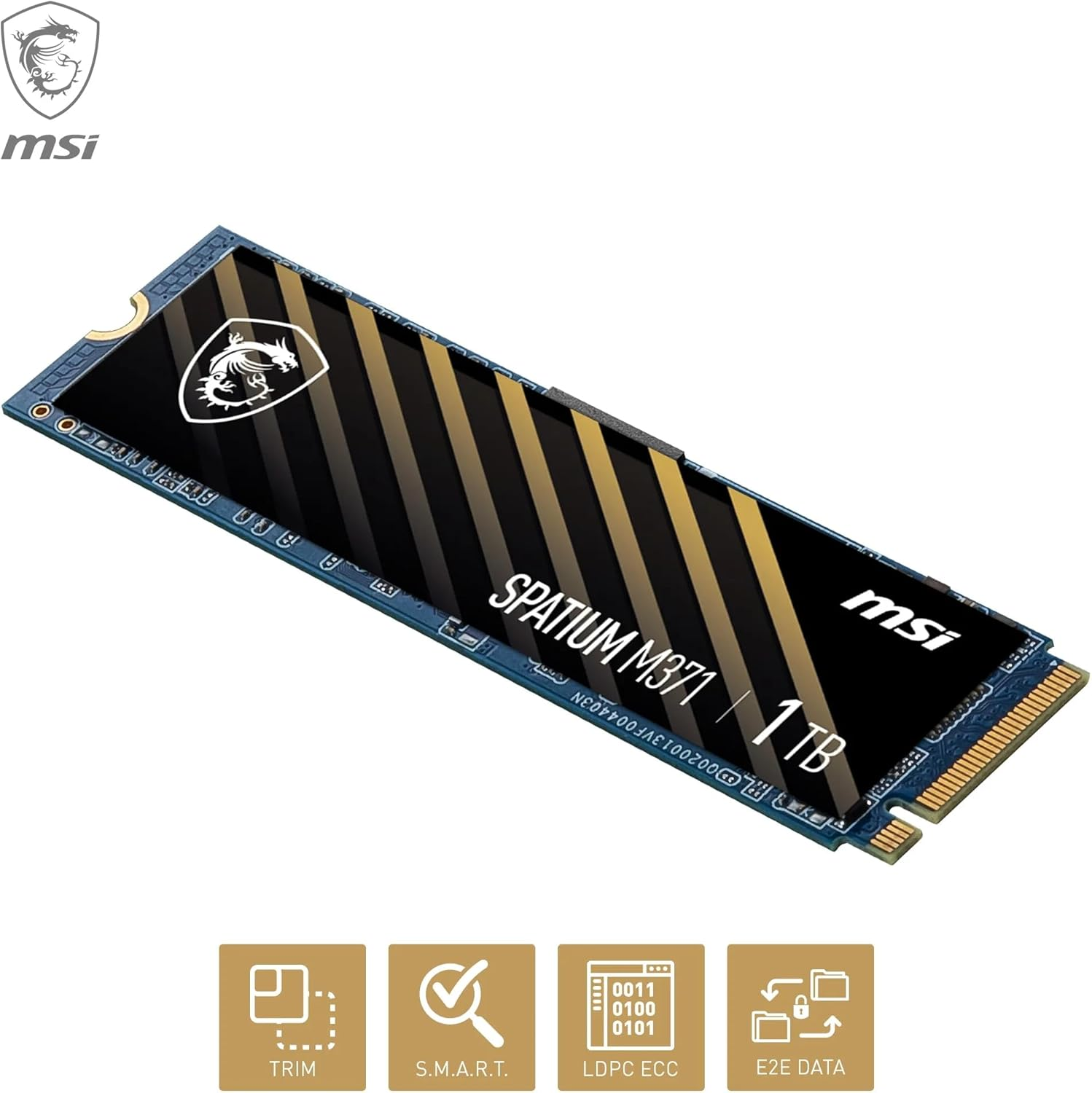 MSI Spatium M371 1TB 2350/1700MB/s PCIe Gen3x4 NVMe M.2 SSD Disk
