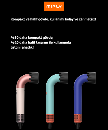 Mifly Super Hairdryer Saç Kurutma Makinesi Pembe
