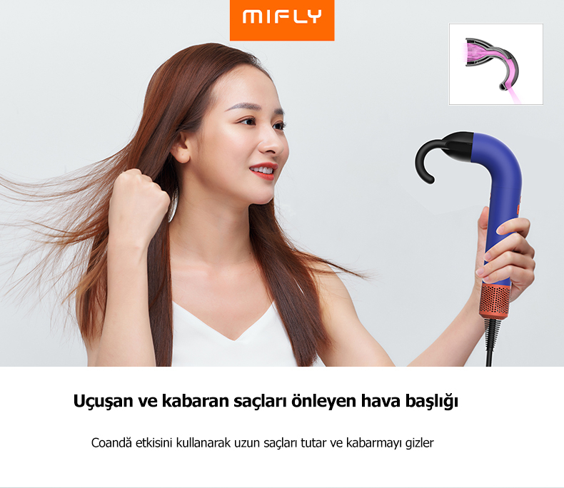 Mifly Super Hairdryer Saç Kurutma Makinesi Mor