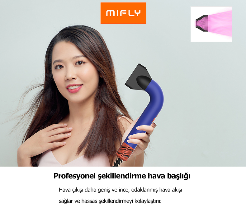Mifly Super Hairdryer Saç Kurutma Makinesi Mor