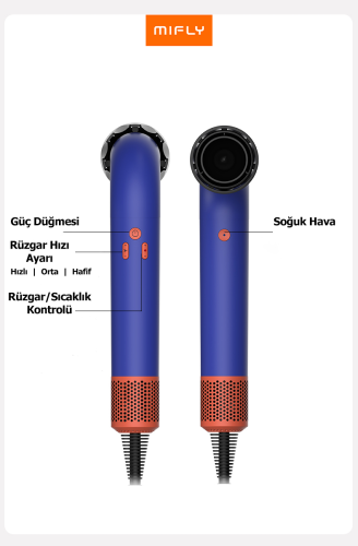 Mifly Super Hairdryer Saç Kurutma Makinesi Mor