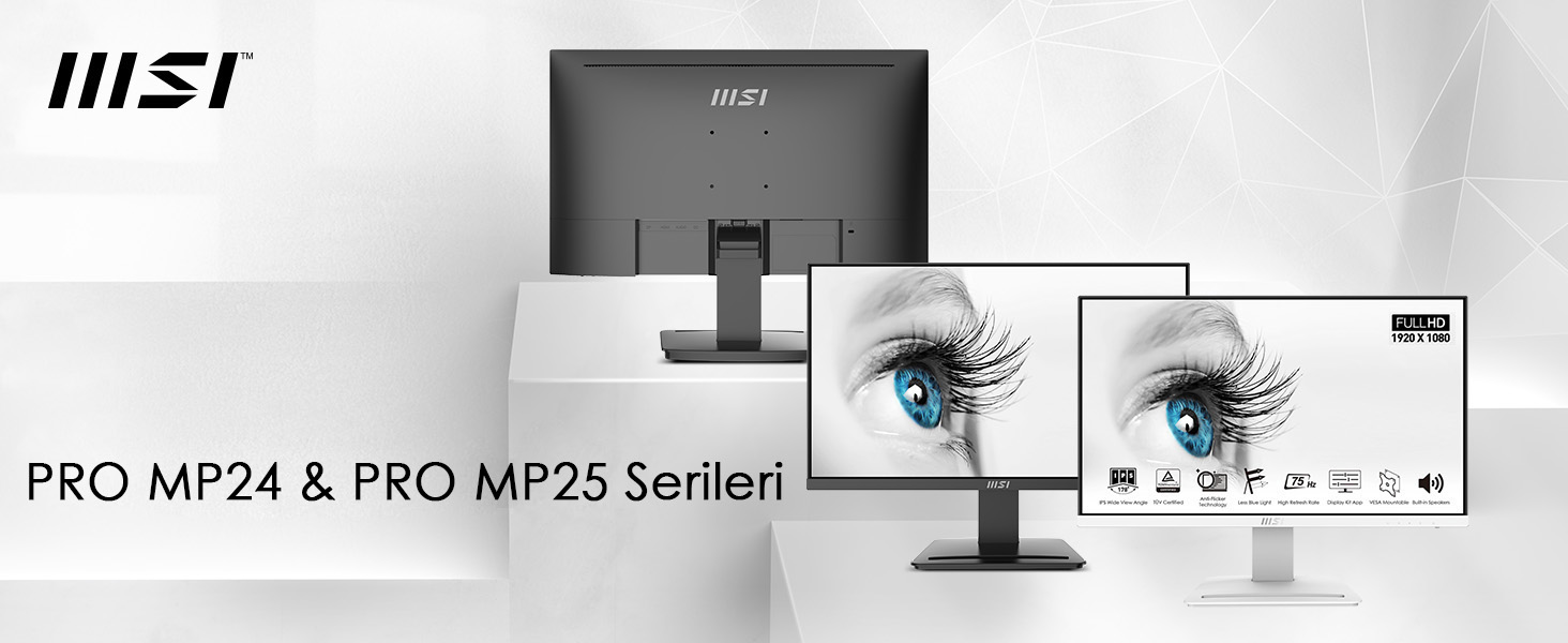 MSI Pro MP252 24.5″ 1ms 100Hz HDMI DP Anti-glare AdaptiveSync FHD IPS Monitör