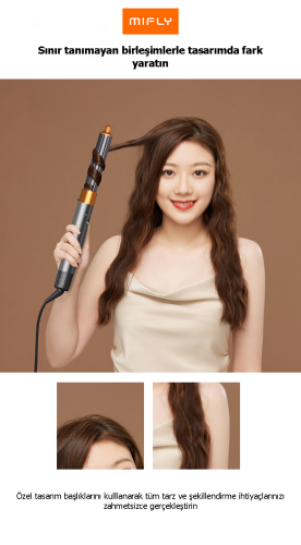 Mifly Multi Fonksiyonlu Gri Saç Şekillendirici 