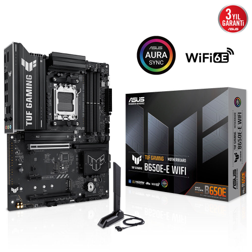 ASUS Tuf Gaming B650E-E WIFI AMD AM5 B650 Soket DDR5 8000MHz ATX Gaming (Oyuncu) Anakart