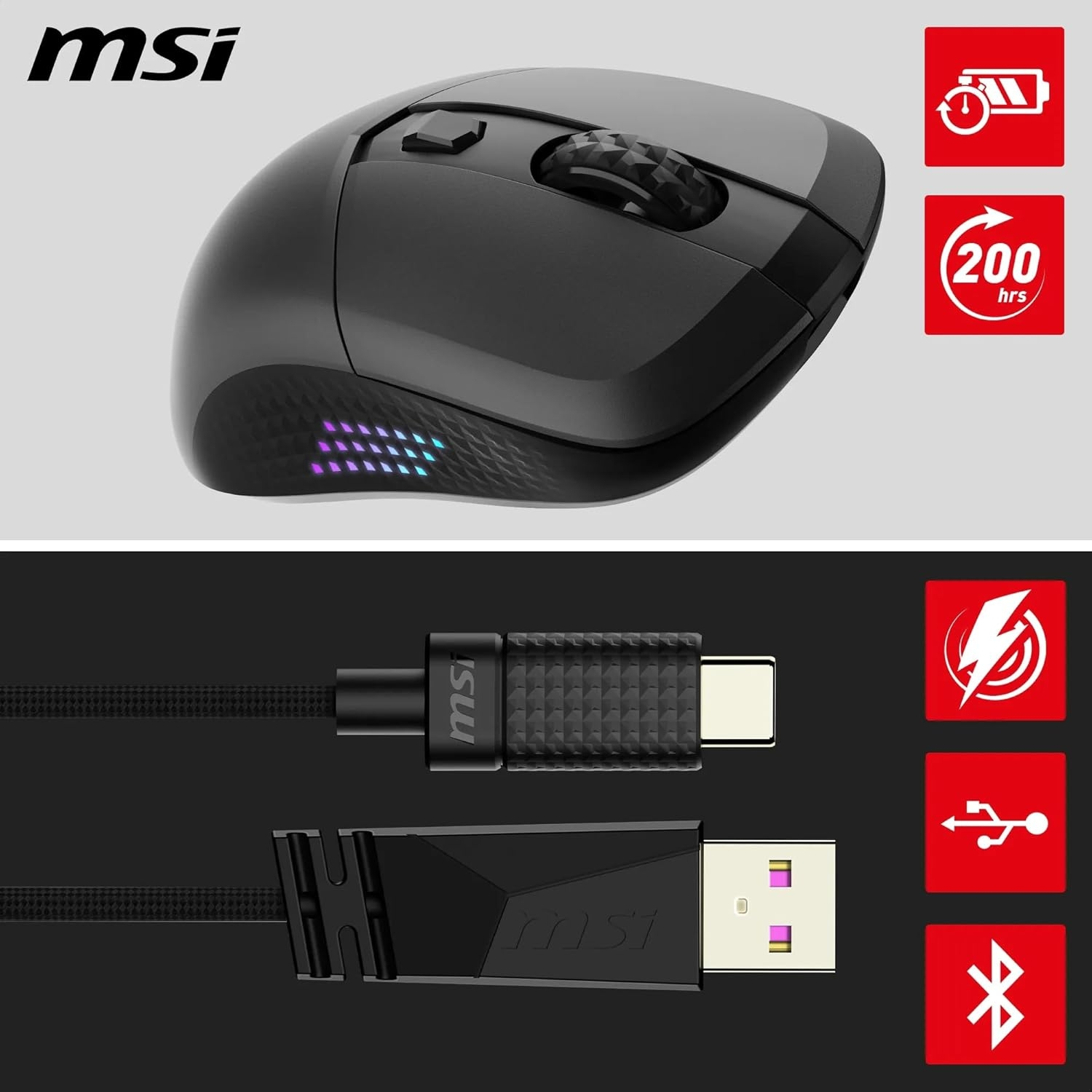 MSI VERSA 300 ELITE WIRELESS Gaming (Oyuncu) Mouse
