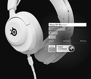 SteelSeries Arctis Nova 5P Beyaz SSH61674 Wireless Gaming (Oyuncu) Kulaklığı