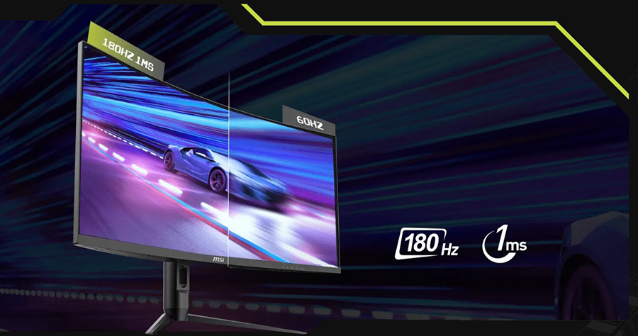 MSI MAG 342CQR E2 34″ 180Hz 1ms HDMI DP FreeSync Premium Pivot UWQHD VA Curved Gaming (Oyuncu) Monitör