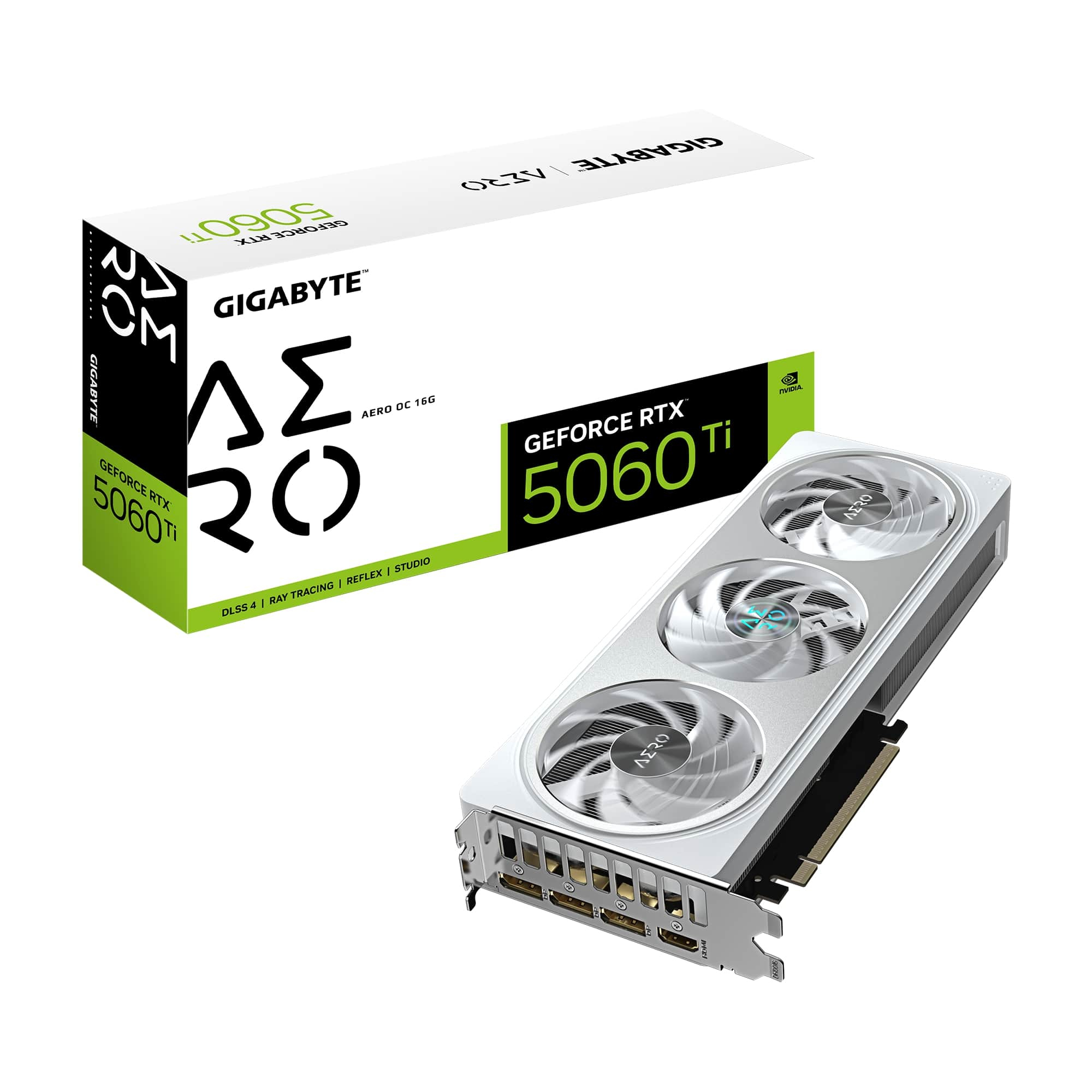 Gigabyte GeForce RTX 5060TI AERO OC GV-N506TAERO OC-16GD GDDR7 16GB 128Bit Gaming (Oyuncu) Ekran Kartı