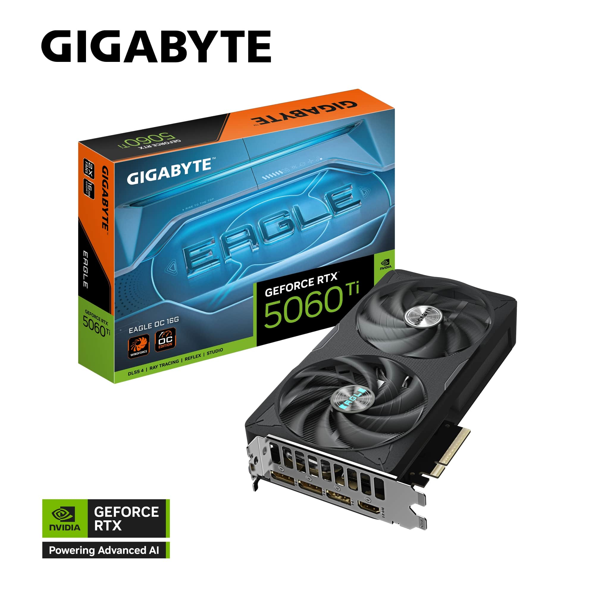 Gigabyte GeForce RTX5060TI EAGLE OC GV-N506TEAGLE OC-16GD GDDR7 16GB 128Bit Gaming (Oyuncu) Ekran Kartı