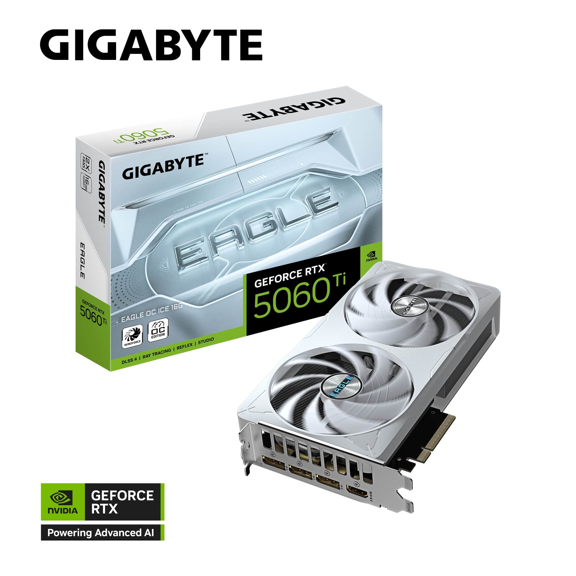 Gigabyte GeForce RTX5060TI EAGLE OC ICE GV-N506TEAGLEOC ICE-16GD GDDR7 16GB 128Bit Gaming (Oyuncu) Ekran Kartı