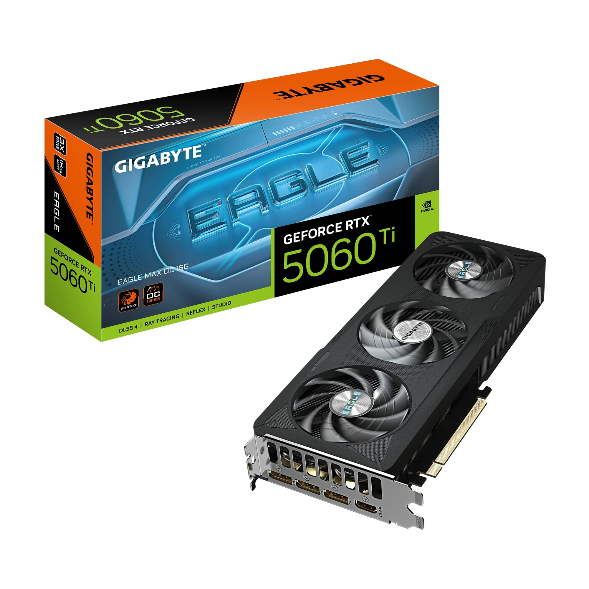 Gigabyte GeForce RTX5060TI EAGLE MAX OC GV-N506TEAGLEMAX OC-16GD GDDR7 16GB 128Bit Gaming (Oyuncu) Ekran Kartı