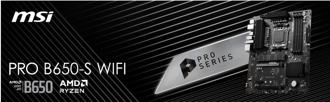 MSI PRO B650-S WIFI AMD B650 Soket AM5 DDR5 7200MHZ(OC) ATX Gaming (Oyuncu) Anakart