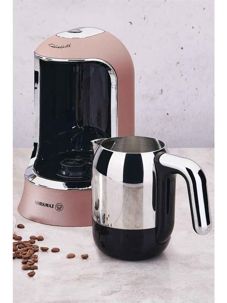 Korkmaz A860-06 Kahvekolik Rose Gold/Krom Türk Kahve Makinesi