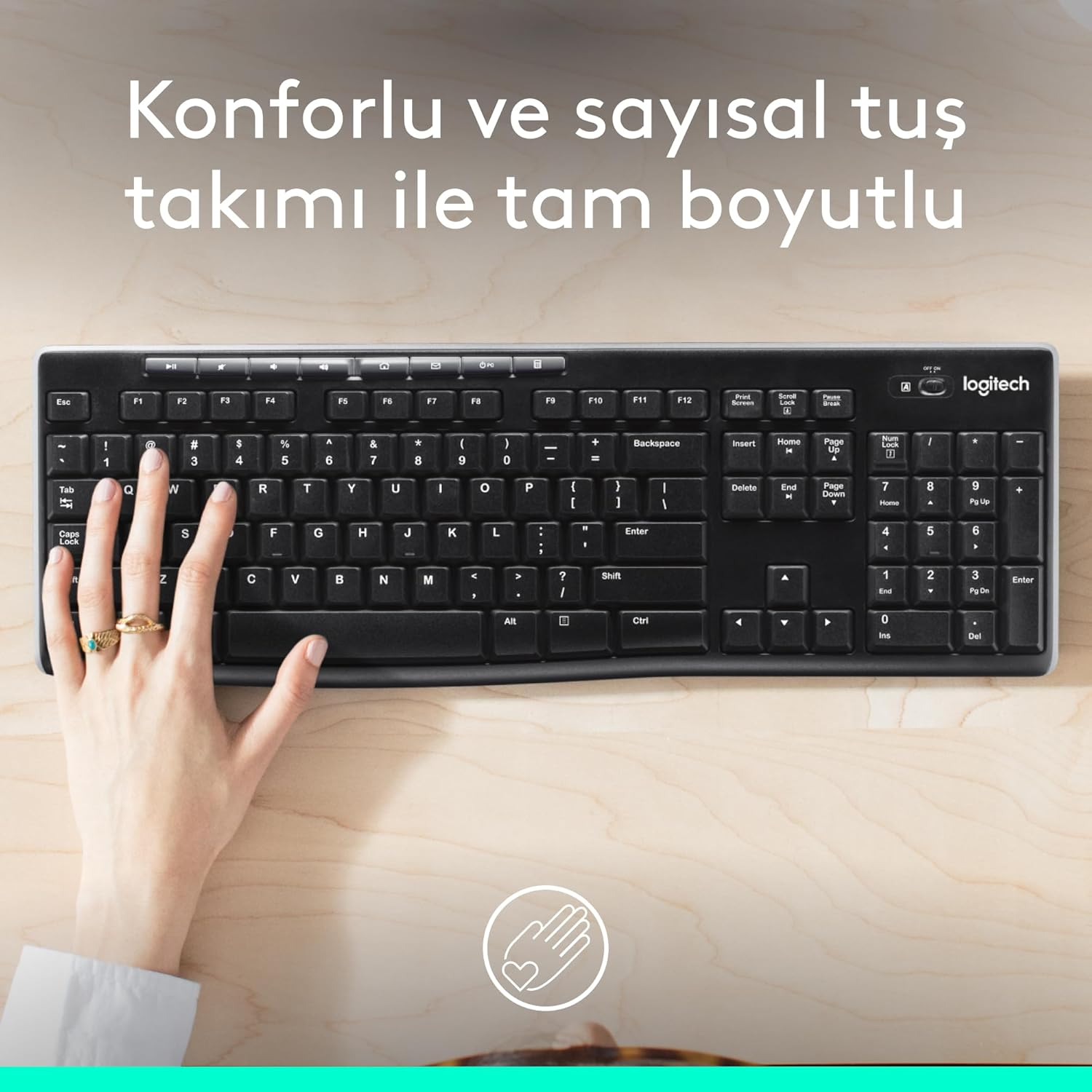 Logitech K270 CK211LGT022 Klavye