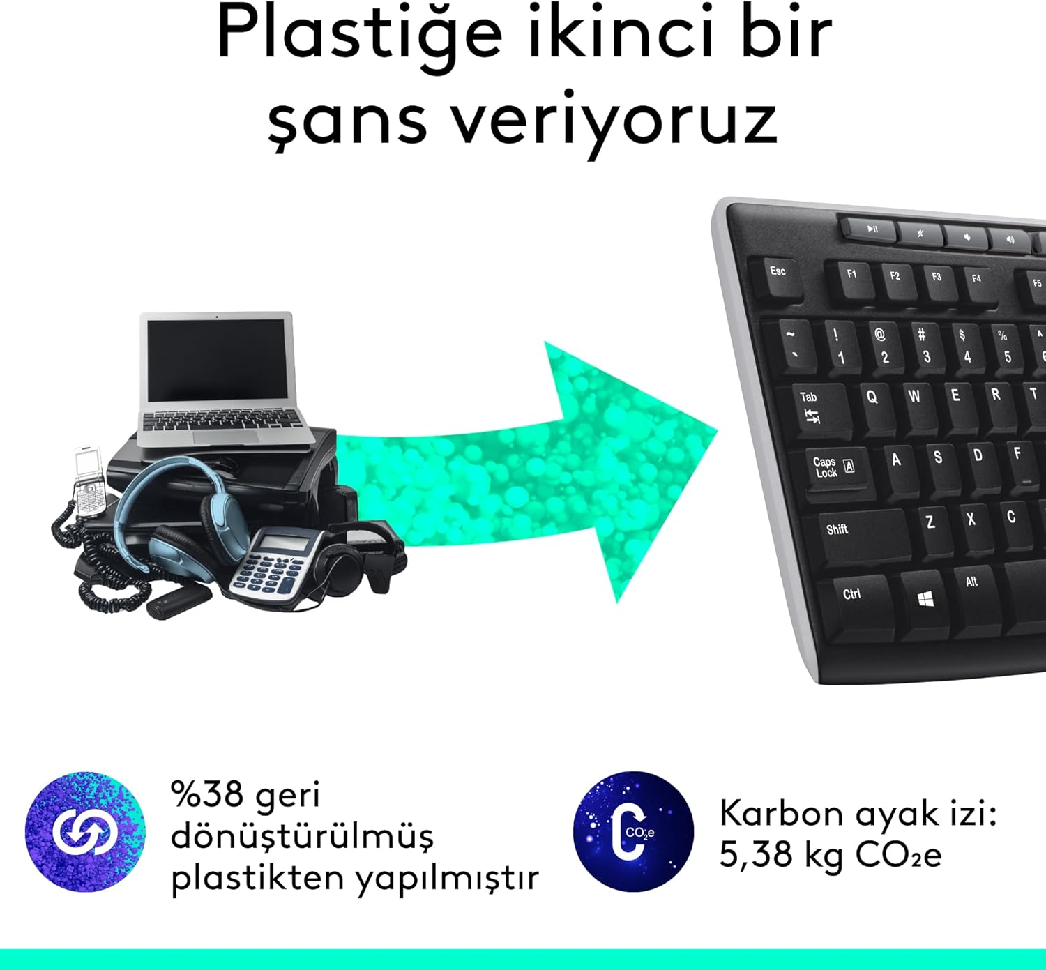 Logitech K270 CK211LGT022 Klavye