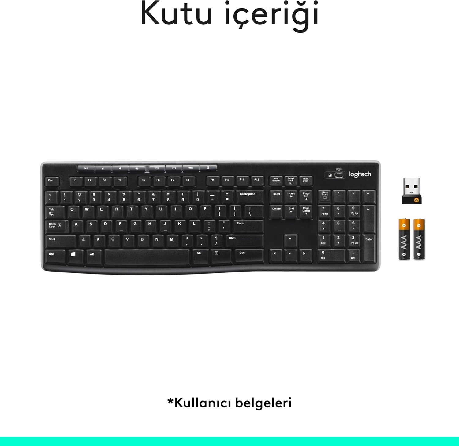 Logitech K270 CK211LGT022 Klavye
