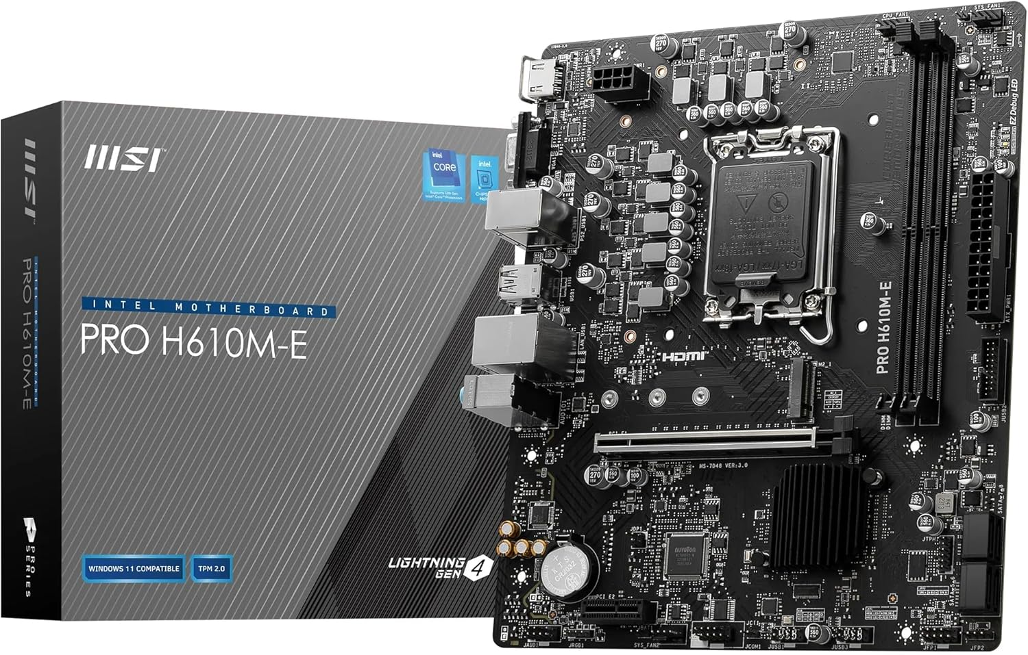 MSI PRO H610M-E Intel LGA1700 DDR5 5600MHz mATX Gaming Anakart