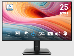 MSI 24.5 PRO MP252 E2 1920x1080 (FHD) 16:9 FLAT IPS 120HZ 1MS ADAPTIVE-SYNC MONITOR