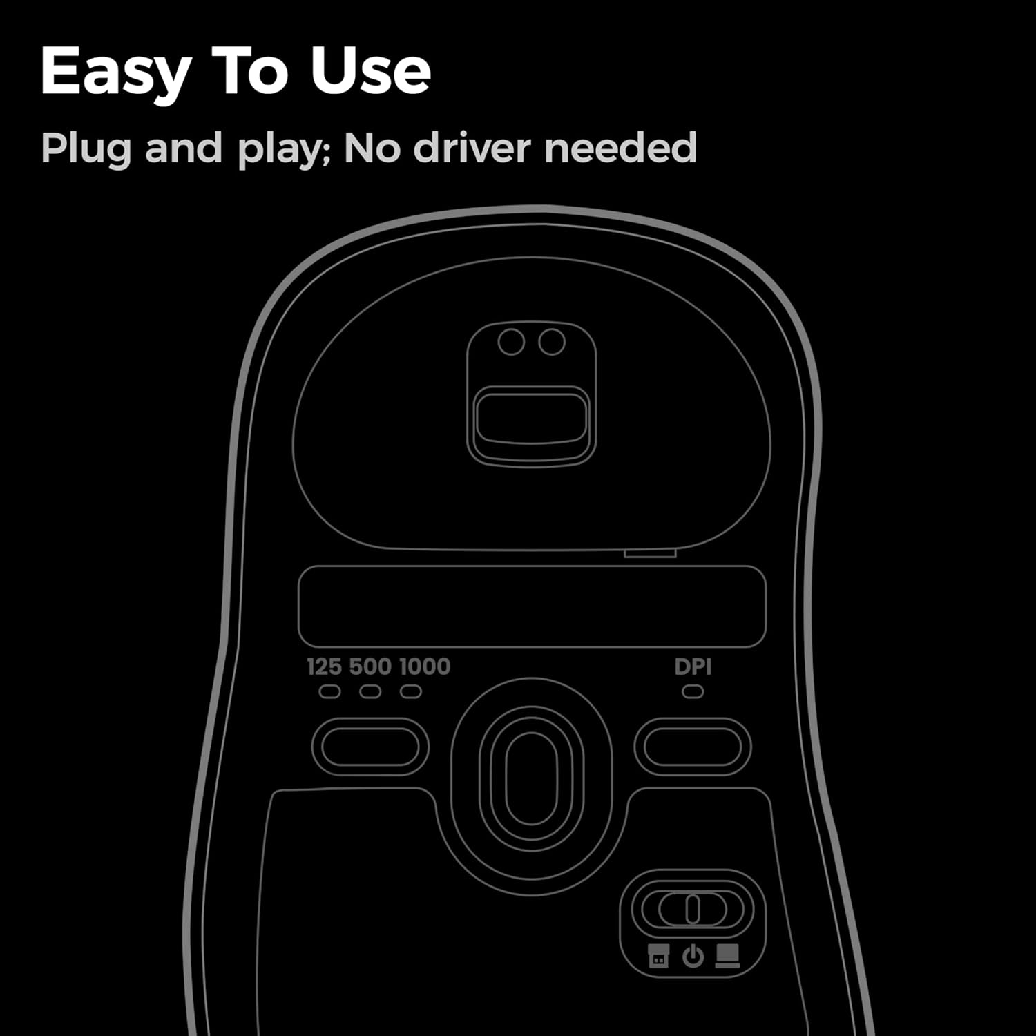 Zowie EC1-DW Büyük Boy 4K Asimetrik Sağ Kablosuz  E-spor Oyuncu Mouse