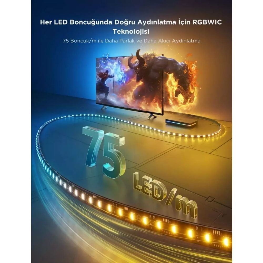 Govee AI Sync Box 2 75-85 Inc TV Arkası Şerit Led - H6604313