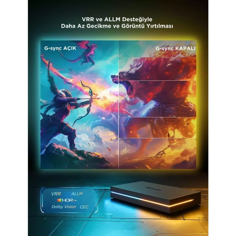 Govee AI Sync Box 2 75-85 Inc TV Arkası Şerit Led - H6604313