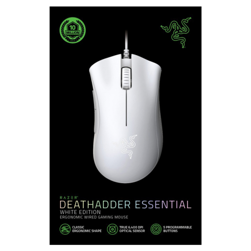 Razer DeathAdder Essential RZ01-03850200-R3M1 6400 DPI 5 Tuş Optik Beyaz Kablolu Gaming (Oyuncu) Mouse