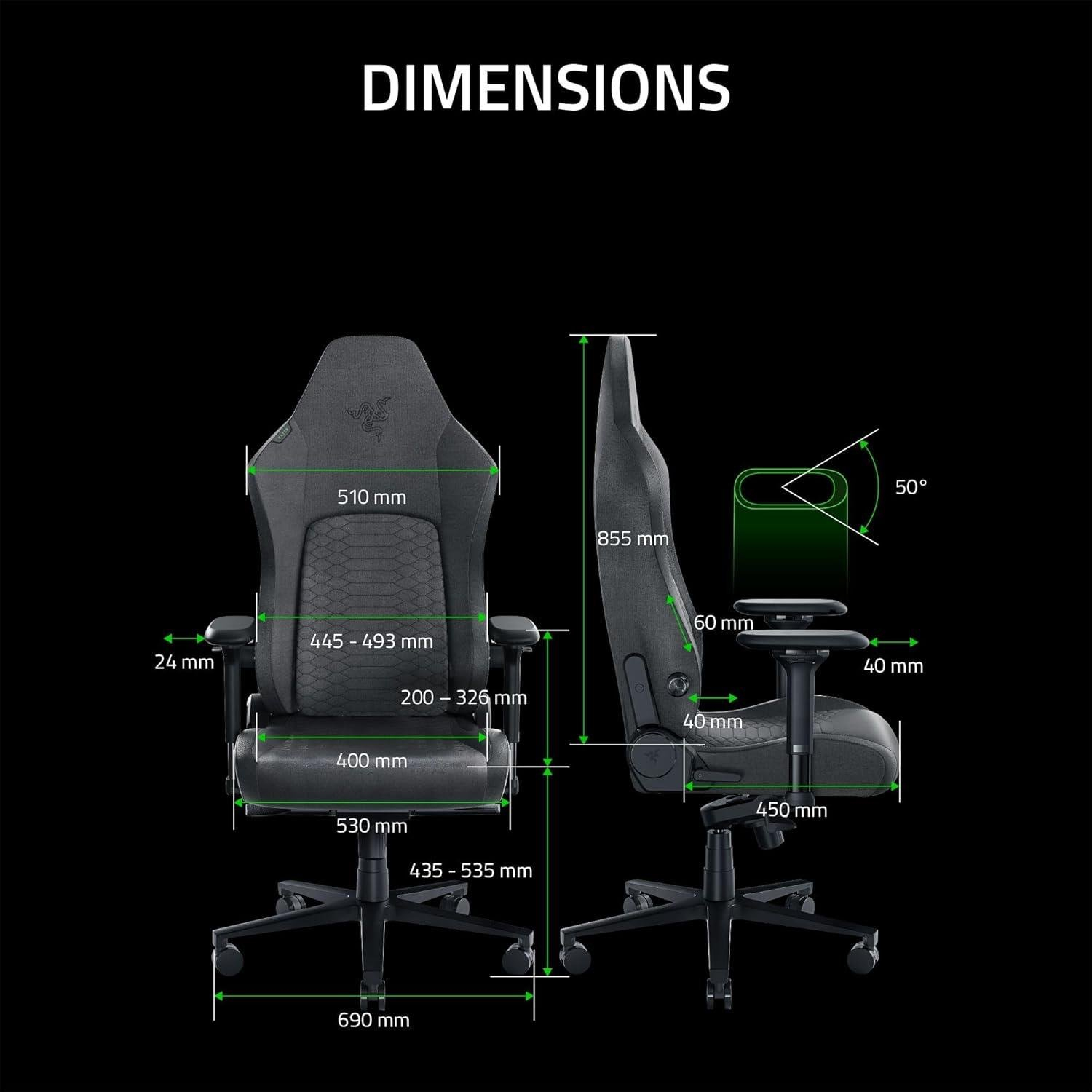 Razer İskur V2 Oyuncu Koltuğu Fabric - RZ38-04900300-R3G1
