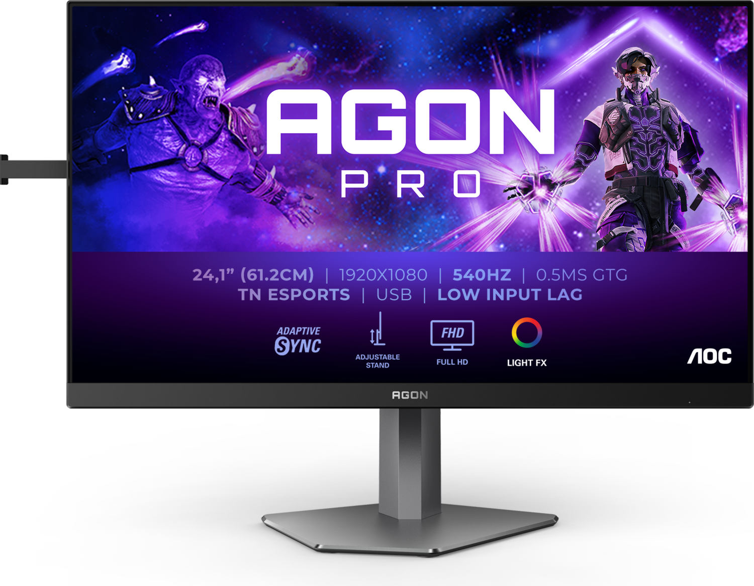AOC AGON Pro AG246FK 24.1″; 540Hz 0.3ms TN Pivot FHD Gaming (Oyuncu) Monitör