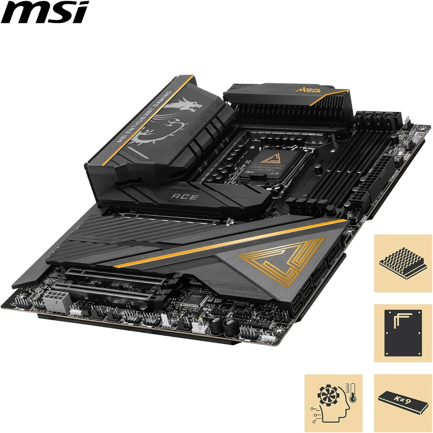 MSI MEG Z890 ACE Soket 1851 DDR5 9200MHZ(OC) Gaming (Oyuncu) Anakart
