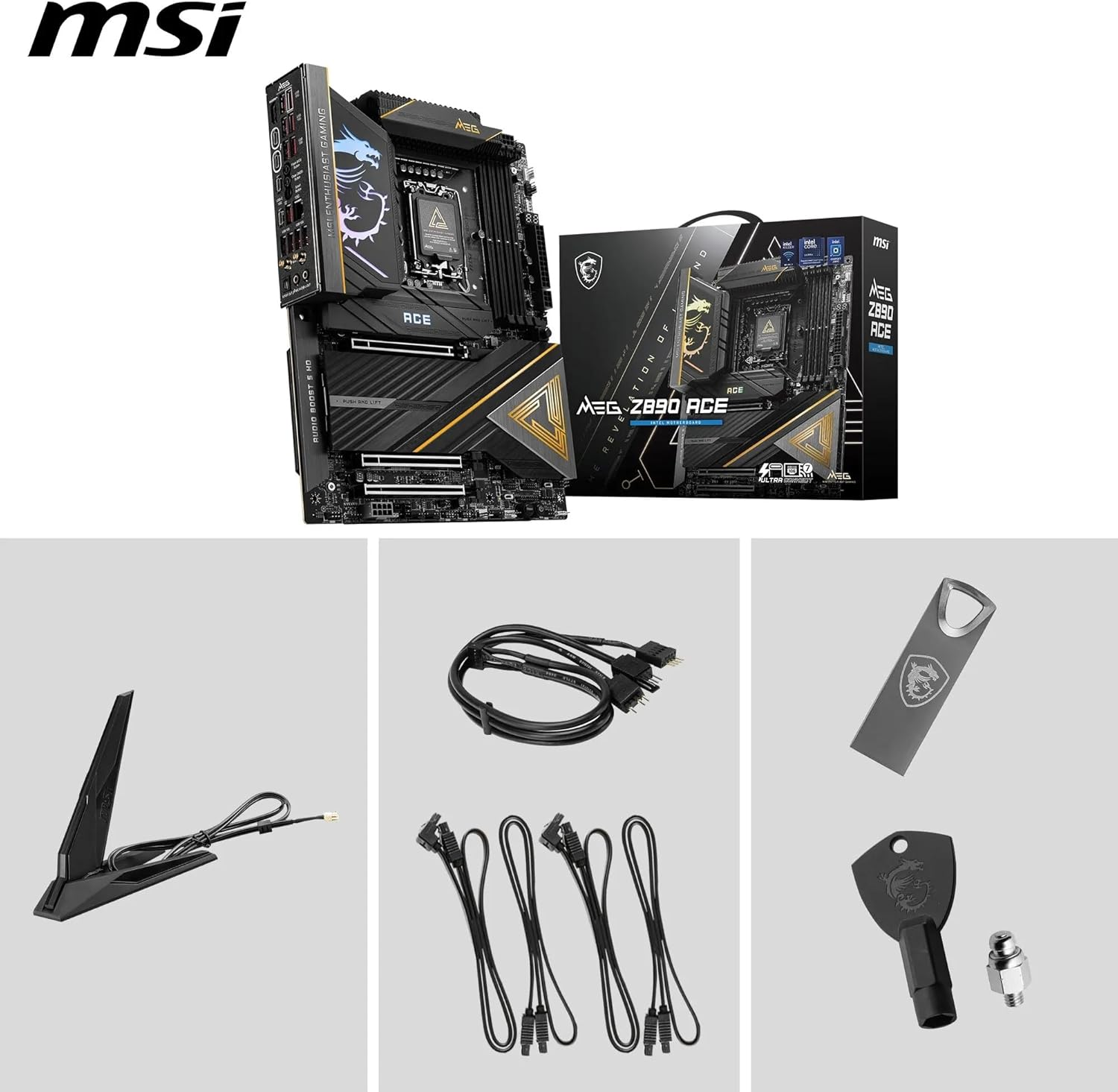 MSI MEG Z890 ACE Soket 1851 DDR5 9200MHZ(OC) Gaming (Oyuncu) Anakart