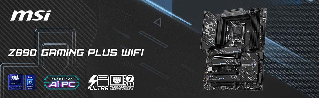 MSI Z890 Gaming Plus WIFI Intel 1851  ATX Gaming (Oyuncu) Anakart
