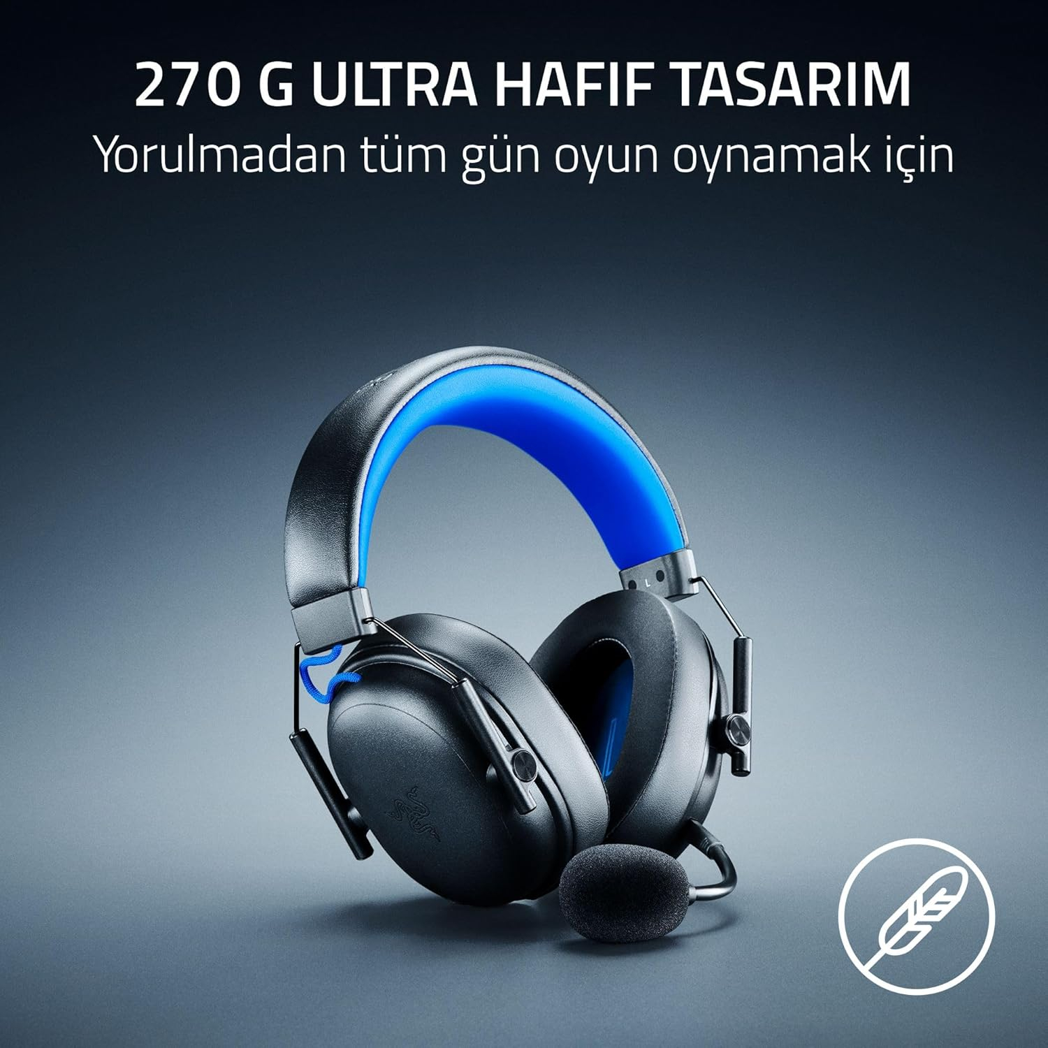 Razer BlackShark V3 X HyperSpeed for PlayStation RZ04-05420400-R3G1 7.1 Kablosuz Kulak Üstü Oyuncu Kulaklığı