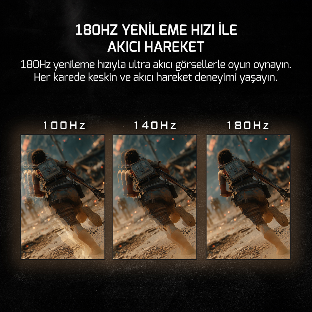 KULLANILMAYACAK GamePower Kaze Q80 27″ Flat Fast IPS 180Hz 0.5Ms QHD 2K Gaming Monitör (Sıfır Ölü Piksel Garantili)