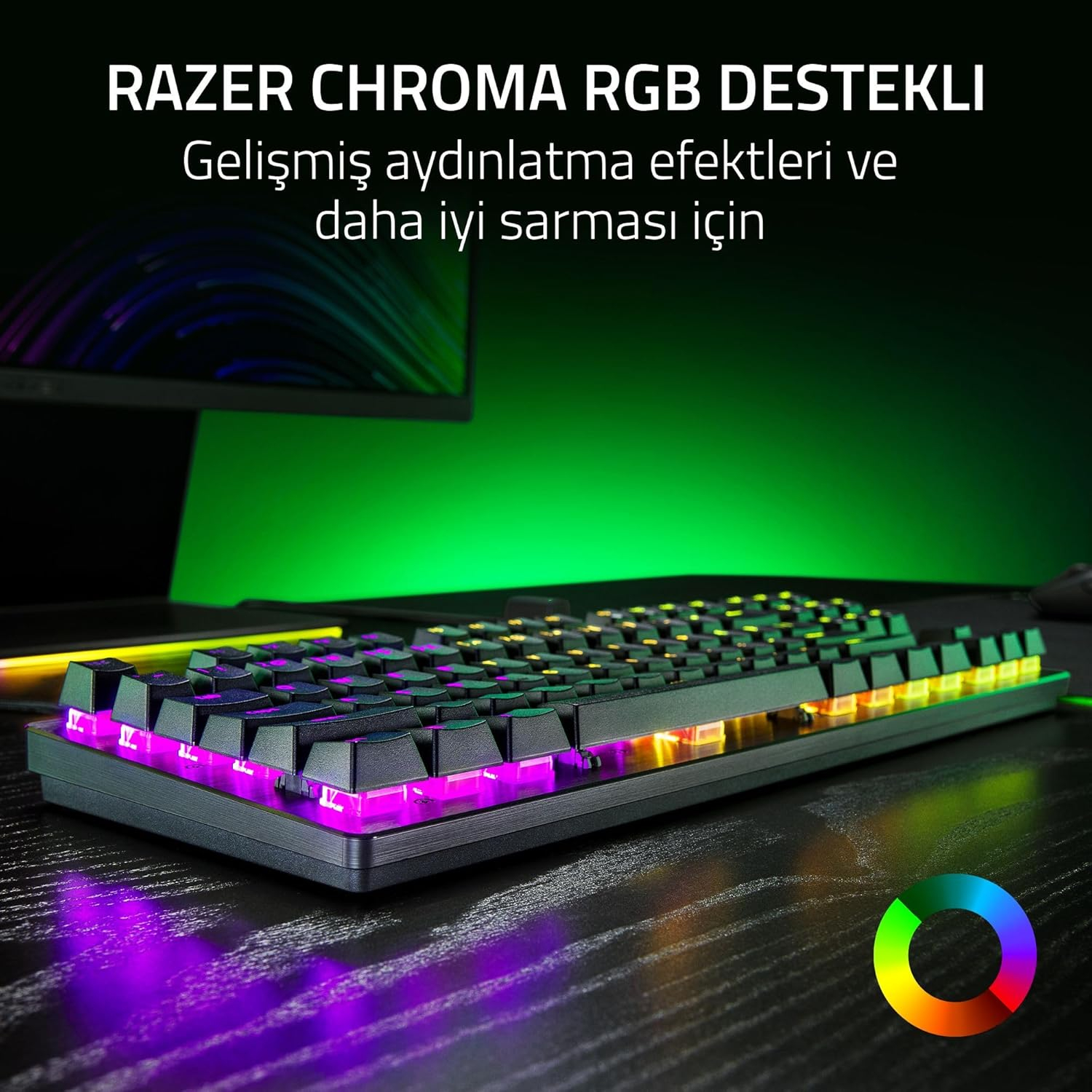 Razer Huntsman V3 X TKL RGB Purple Switch Kablolu Mekanik Oyuncu Klavyesi RZ03-05021800-R3L1