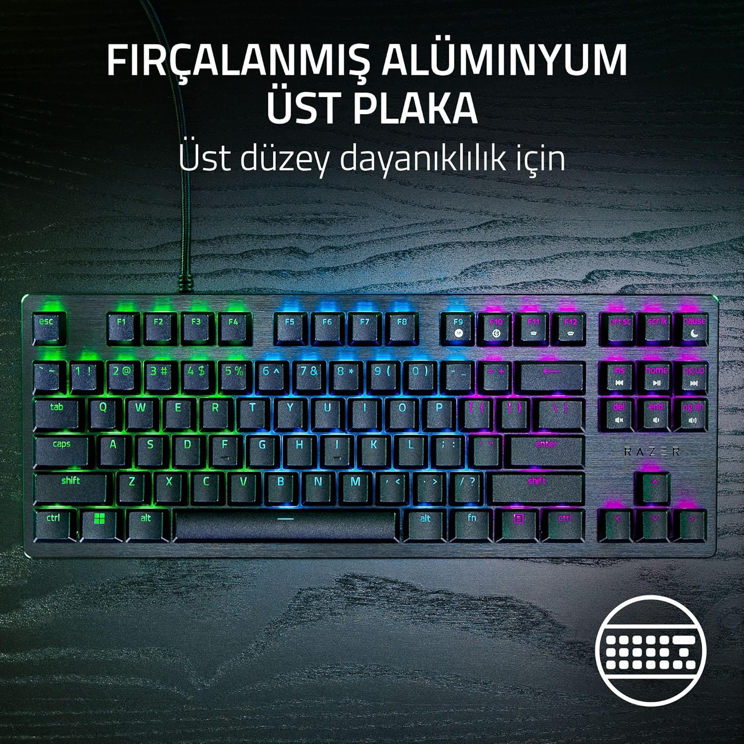 Razer Huntsman V3 X TKL RGB Purple Switch Kablolu Mekanik Oyuncu Klavyesi RZ03-05021800-R3L1