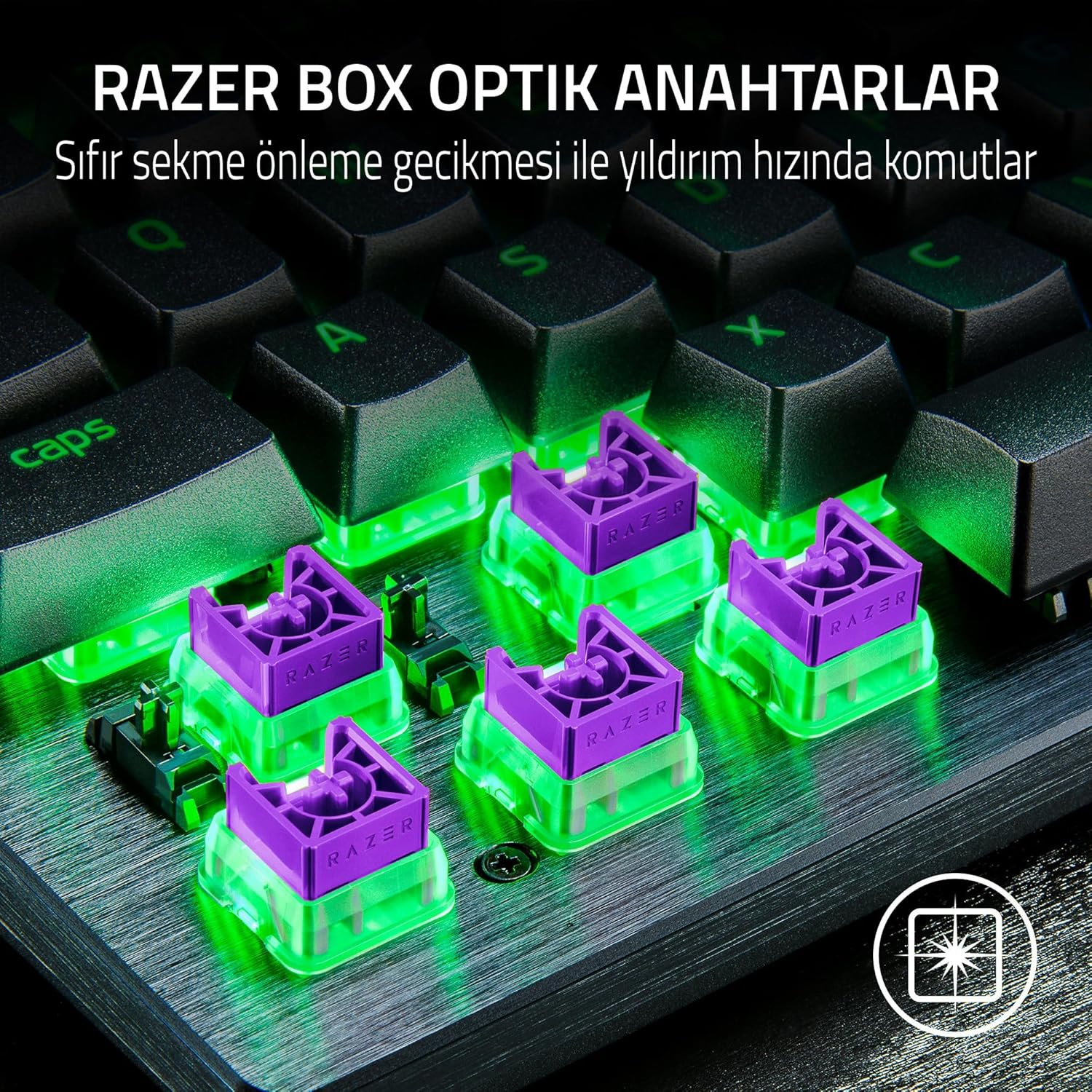 Razer Huntsman V3 X TKL RGB Purple Switch Kablolu Mekanik Oyuncu Klavyesi RZ03-05021800-R3L1