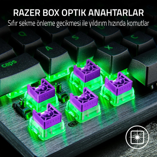 Razer Huntsman V3 X TKL RGB Purple Switch Kablolu Mekanik Oyuncu Klavyesi RZ03-05021800-R3L1